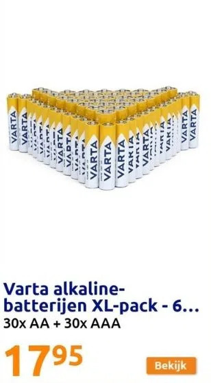 Action Varta batterijen XL-pack aanbieding