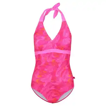 Decathlon Dames/dames flavia polka dot one piece zwempak (roze fusie) aanbieding