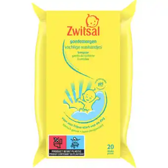 Jumbo Zwitsal vochtige washandjes goedemorgen 20 stuks aanbieding
