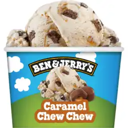 Jumbo Ben & jerry's caramel chew chew. ijs 100ml aanbieding