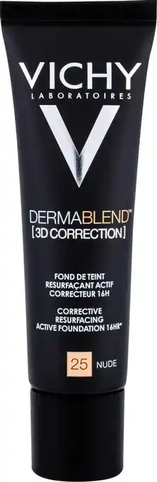 Bol.com Vichy dermablend 3d correctie foundation nr25 30ml voor een vette en onzuivere huid aanbieding