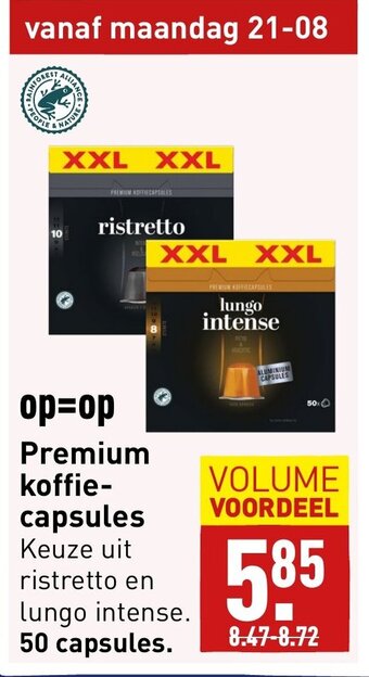 ALDI Premium koffie- capsules aanbieding