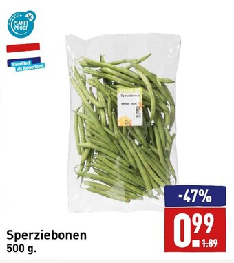 ALDI Sperziebonen 500 g aanbieding