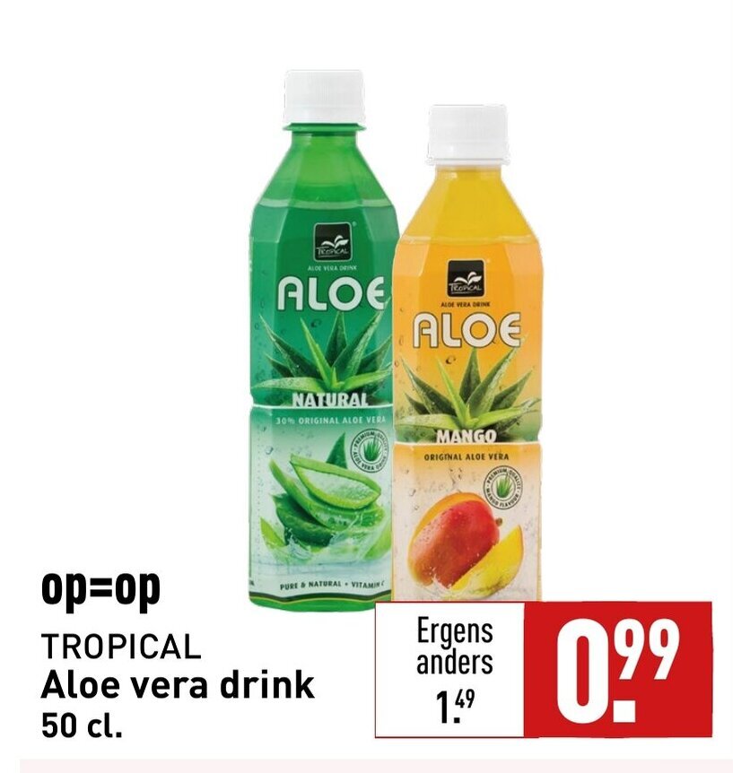 TROPICAL Aloe vera drink 50 cl aanbieding bij ALDI