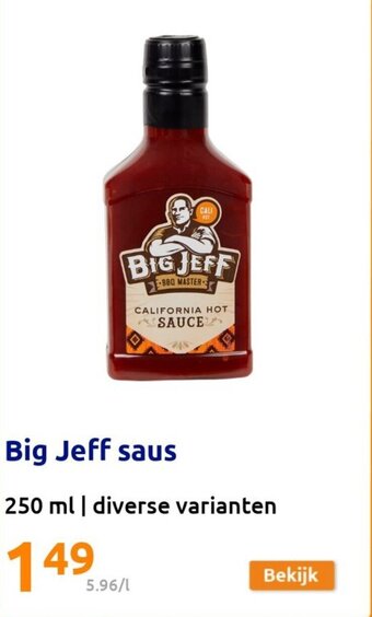 Action Big Jeff saus 250 ml aanbieding