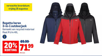 Makro Regatta heren 3-in-1 outdoorjack  4XL aanbieding