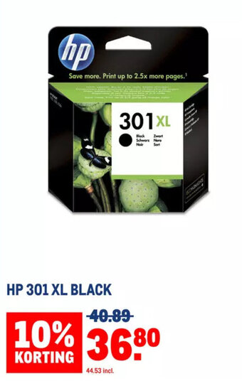 Makro HP 301 XL BLACK aanbieding