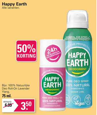 De Online Drogist Happy Earth aanbieding
