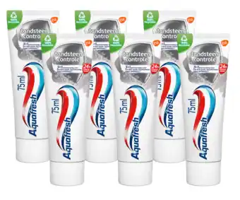 De Online Drogist Aquafresh tandpasta tandsteen controle multiverpakking 6x75ml aanbieding