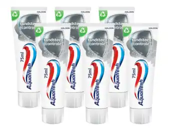De Online Drogist Aquafresh tandpasta tandsteen controle multiverpakking 6x75ml aanbieding