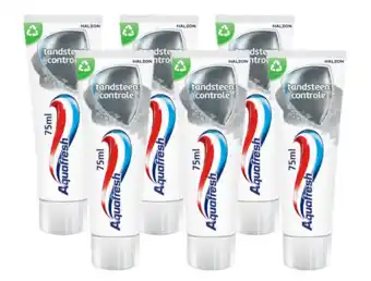 De Online Drogist Aquafresh tandpasta tandsteen controle multiverpakking 6x75ml aanbieding