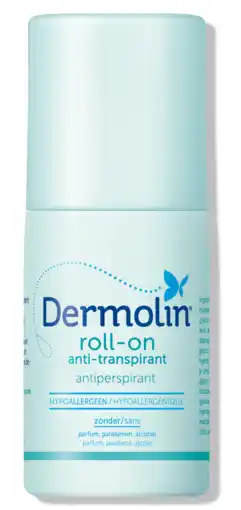 De Online Drogist Dermolin deoroller anti transparant 50ml aanbieding