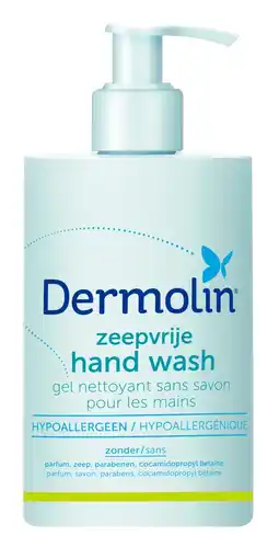 De Online Drogist Dermolin zeepvrije hand wash 400ml aanbieding