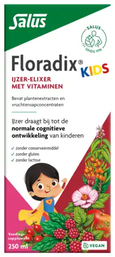 De Online Drogist Salus floradix kids ijzer elixer 250ml aanbieding