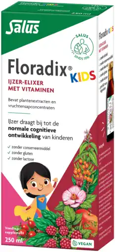 De Online Drogist Salus floradix kids ijzer elixer 250ml aanbieding