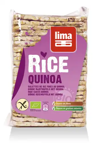 De Online Drogist Lima dunne rijstwafels quinoa 130gr aanbieding