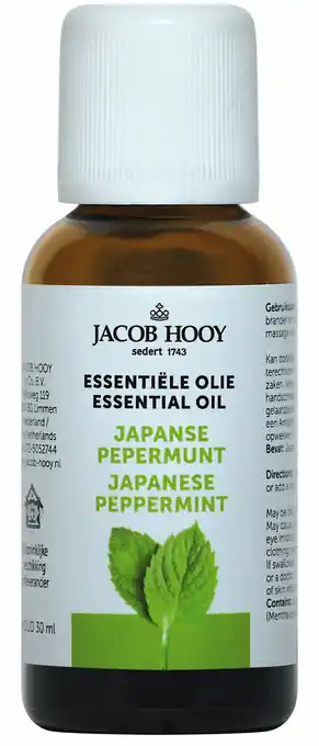 De Online Drogist Jacob hooy essentiële olie japanse pepermunt 30ml aanbieding