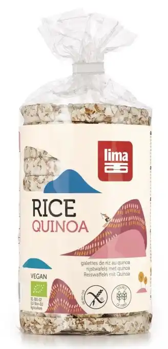 De Online Drogist Lima rijstwafels quinoa 100gr aanbieding