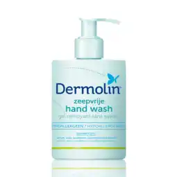 De Online Drogist Dermolin zeepvrije hand wash dispenser 200ml aanbieding