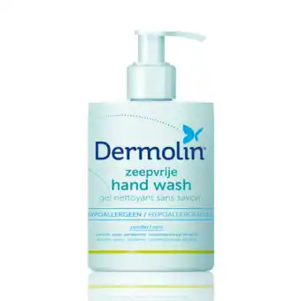 De Online Drogist Dermolin zeepvrije hand wash dispenser 200ml aanbieding