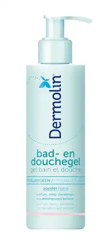 De Online Drogist Dermolin bad en douchegel 200ml aanbieding