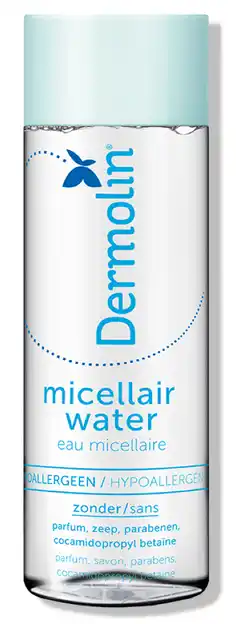 De Online Drogist Dermolin pure care micellair water 200ml aanbieding