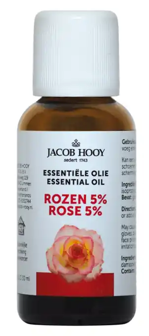 De Online Drogist Jacob hooy essentiële olie rozen 5% 30ml aanbieding