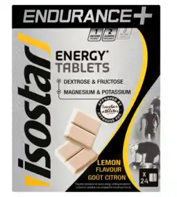 De Online Drogist Isostar endurance+ energy tabletten lemon 96gr aanbieding