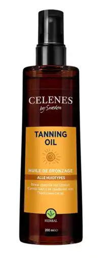 De Online Drogist Celenes by sweden herbal tanning olie all skin type 200ml aanbieding