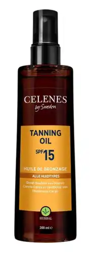 De Online Drogist Celenes by sweden herbal tanning olie all skin type spf15 200ml aanbieding