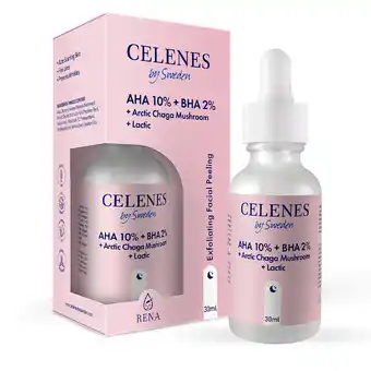 De Online Drogist Celenes by sweden aha 8% + bha 2% + lactic + arctic chaga mushroom facial peeling 30ml aanbieding