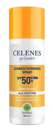 De Online Drogist Celenes by sweden herbal zonbeschermingsspray spf50+ 150ml aanbieding