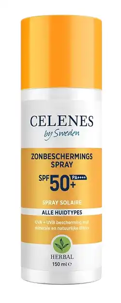 De Online Drogist Celenes by sweden herbal zonbeschermingsspray spf50+ 150ml aanbieding