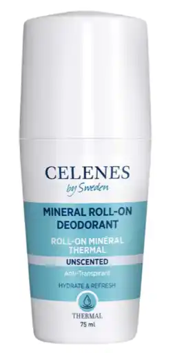 De Online Drogist Celenes by sweden thermal geurloze minerale roll-on deodorant 75ml aanbieding