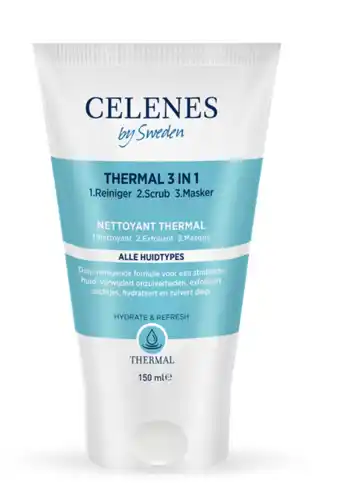 De Online Drogist Celenes by sweden thermal thermische 3 in 1 reinigende peelingmasker 150ml aanbieding