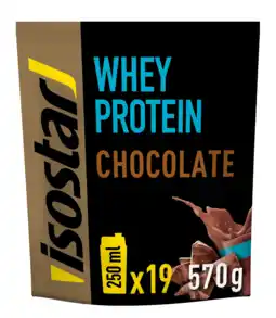 De Online Drogist Isostar eiwitshake whey protein chocolate 570gr aanbieding