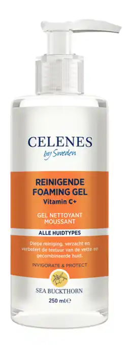 De Online Drogist Celenes by sweden sea buckthorn reinigende schuimgel - vette/gecombineerde huid 250ml aanbieding