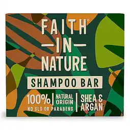 De Online Drogist Faith in nature shea & argan shampoobar 85gr aanbieding