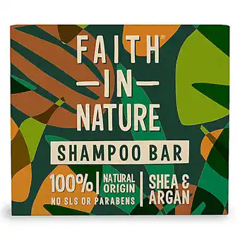 De Online Drogist Faith in nature shea & argan shampoobar 85gr aanbieding