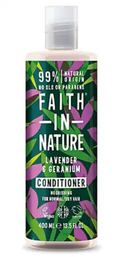 De Online Drogist Faith in nature lavender & geranium conditioner 400ml aanbieding