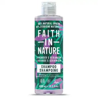 De Online Drogist Faith in nature lavendel & geranium shampoo 400ml aanbieding