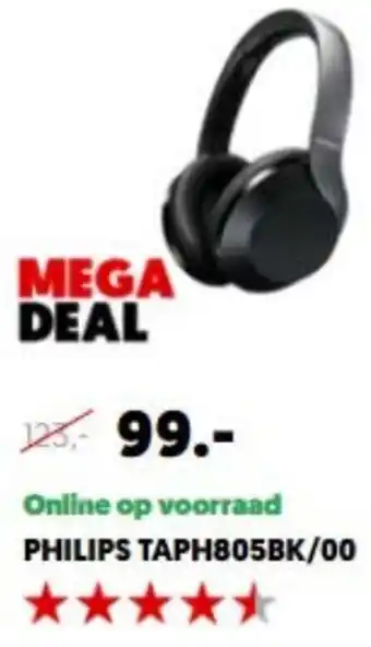 MediaMarkt Philips TAPH805BK/00 aanbieding