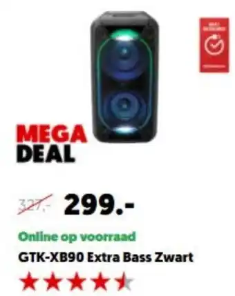 MediaMarkt GTK-XB90 Extra Bass Zwart aanbieding