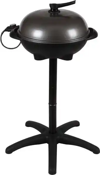 Intratuin Intratuin elektrische barbecue zwart 64,5 x 60 x 98 cm aanbieding