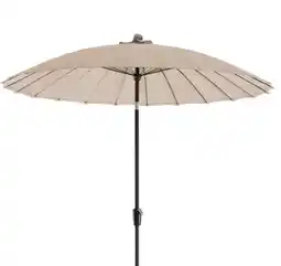 Intratuin Intratuin parasol shanghai taupe 80+uv d 300 cm aanbieding