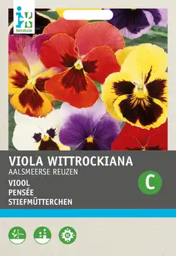 Intratuin Intratuin bloemenzaad viooltje gemengd (viola wittrockiana 'aalsmeerse reuzen') aanbieding