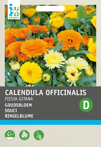 Intratuin Intratuin bloemenzaad goudsbloem gemengd (calendula officinalis 'fiësta gitana') aanbieding