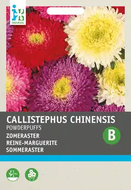 Intratuin Intratuin bloemenzaad zomeraster (callistephus chinensis 'powderpuffs') aanbieding