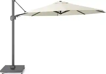 Intratuin Platinum zweefparasol merida plus t2 crème 35+uv d 350 cm aanbieding