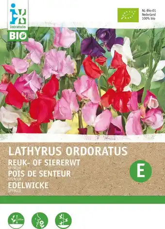 Intratuin Biologische intratuin bloemenzaad pronkerwt (lathyrus odoratus 'spencer') aanbieding